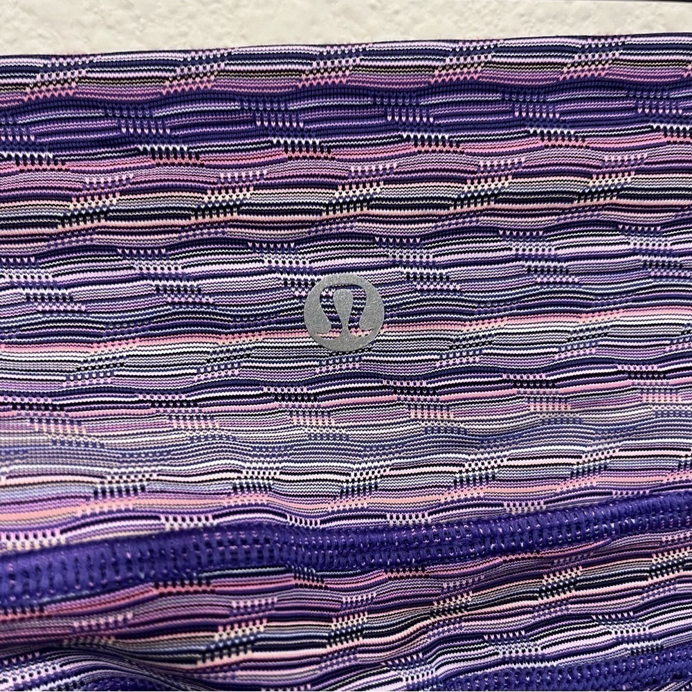 Lululemon Run: Top Speed Crop Space Dye Twist Iris Flower Pink Shell size 4 - Picture 5 of 9